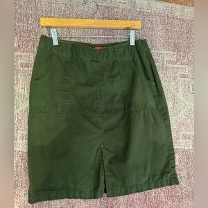 Esprit vintage army green mini skirt 11/12 cotton rayon medium